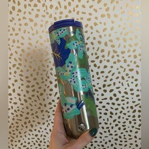 Brand New, Never Used, Starbucks Travel Tumbler, Floral Pattern